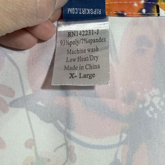 RipSkirt Hook & Loop Hawaiian Floral Bloom Wrap Around Skirt Women's XL Beachy - Picture 10 of 10